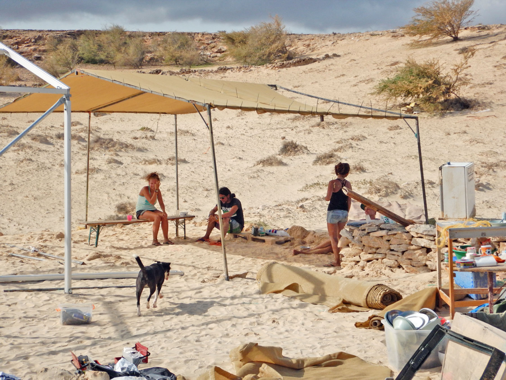 Camp Lacacao during rebuild after Hurricane Fred