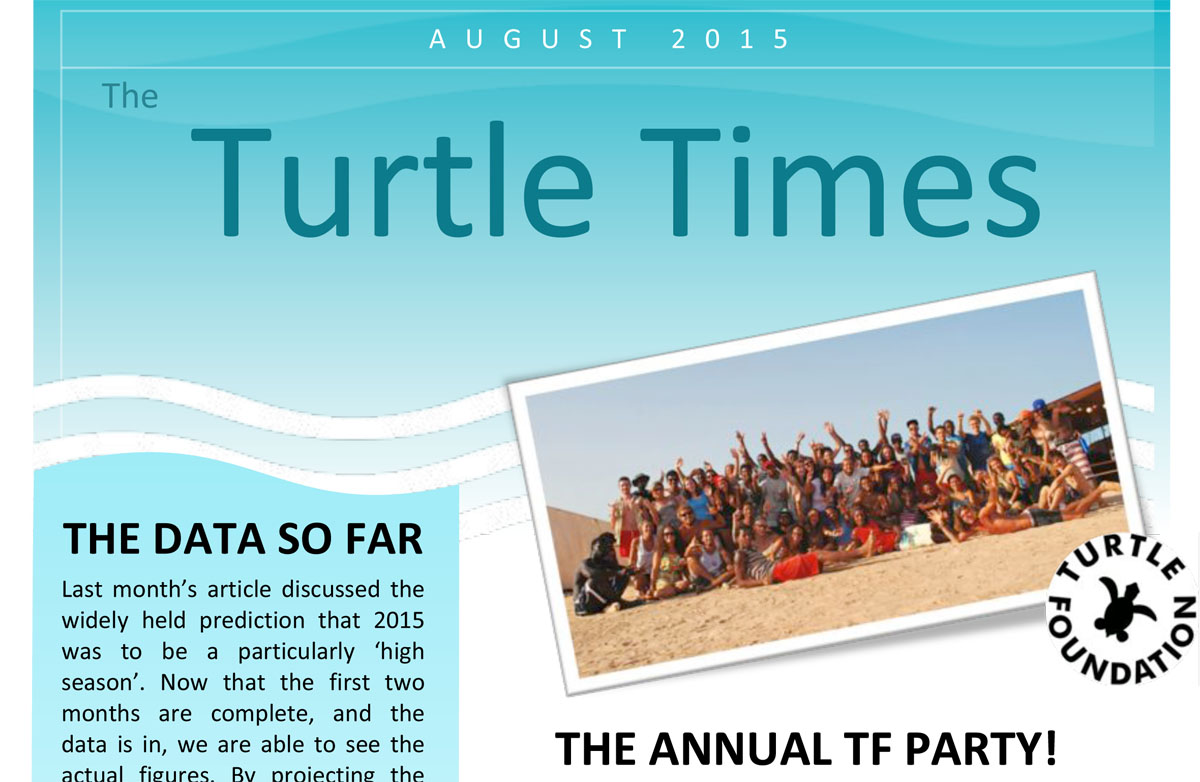 Turtle Times August 2015 first page