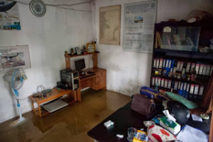 Flooded Turtle Foundation office in Tanjung Redeb