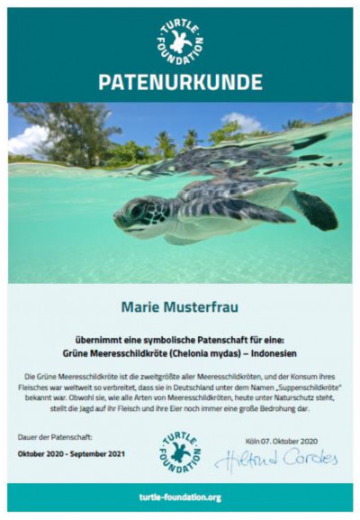Patenurkunde Muster Urkunde - Symbolische Patenschaft